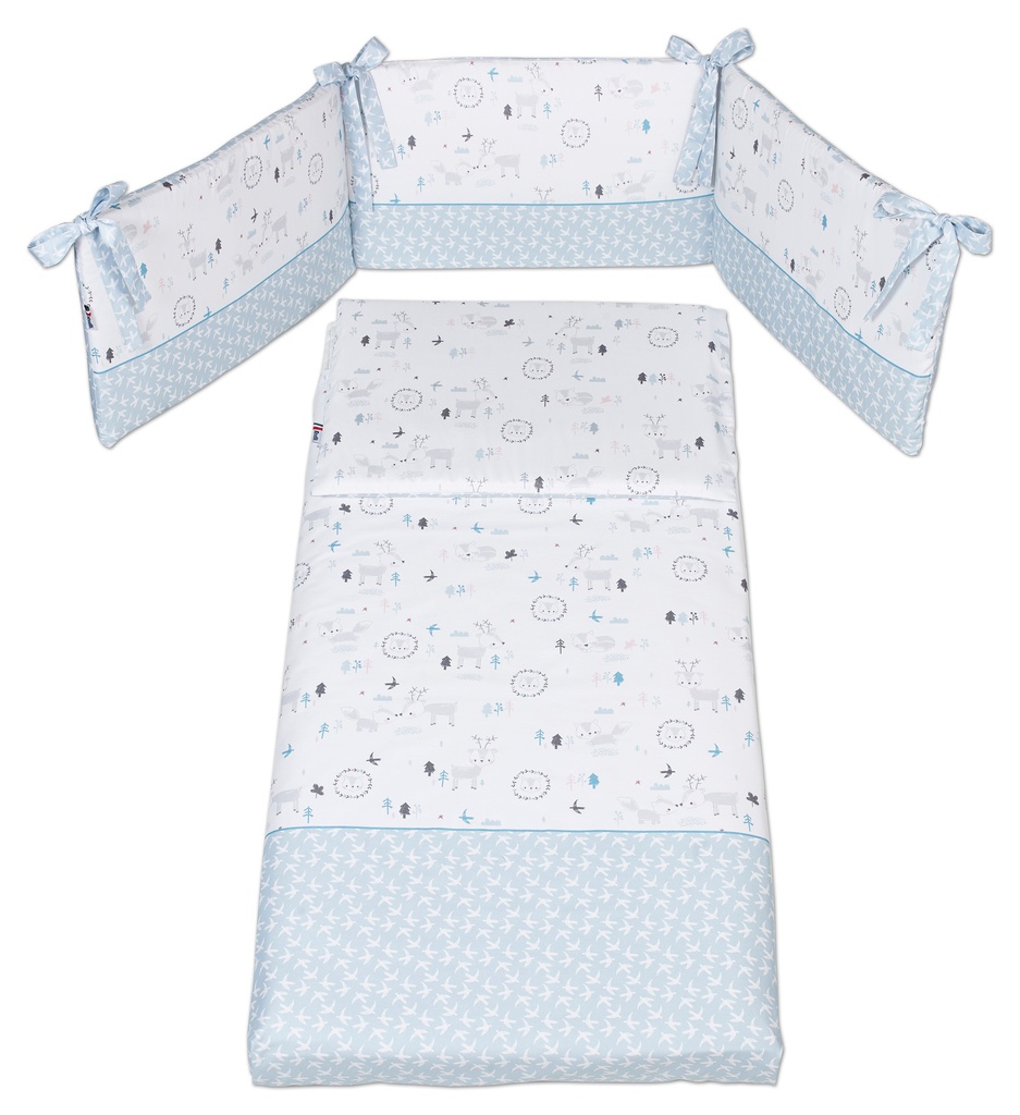 Patalynės komplektas FERETTI 5-jų dalių Quintetto MIŠKO ISTORIJOS blue