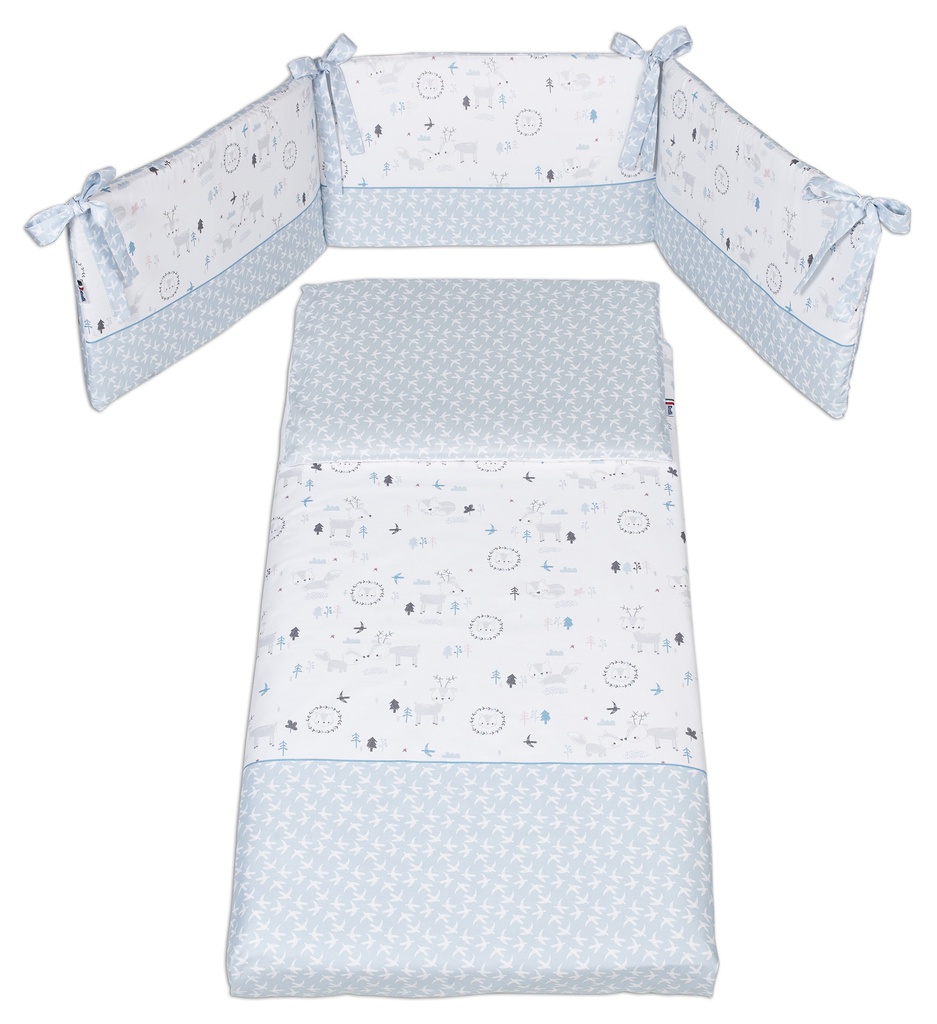 Patalynės komplektas FERETTI 5-jų dalių Quintetto MIŠKO ISTORIJOS blue