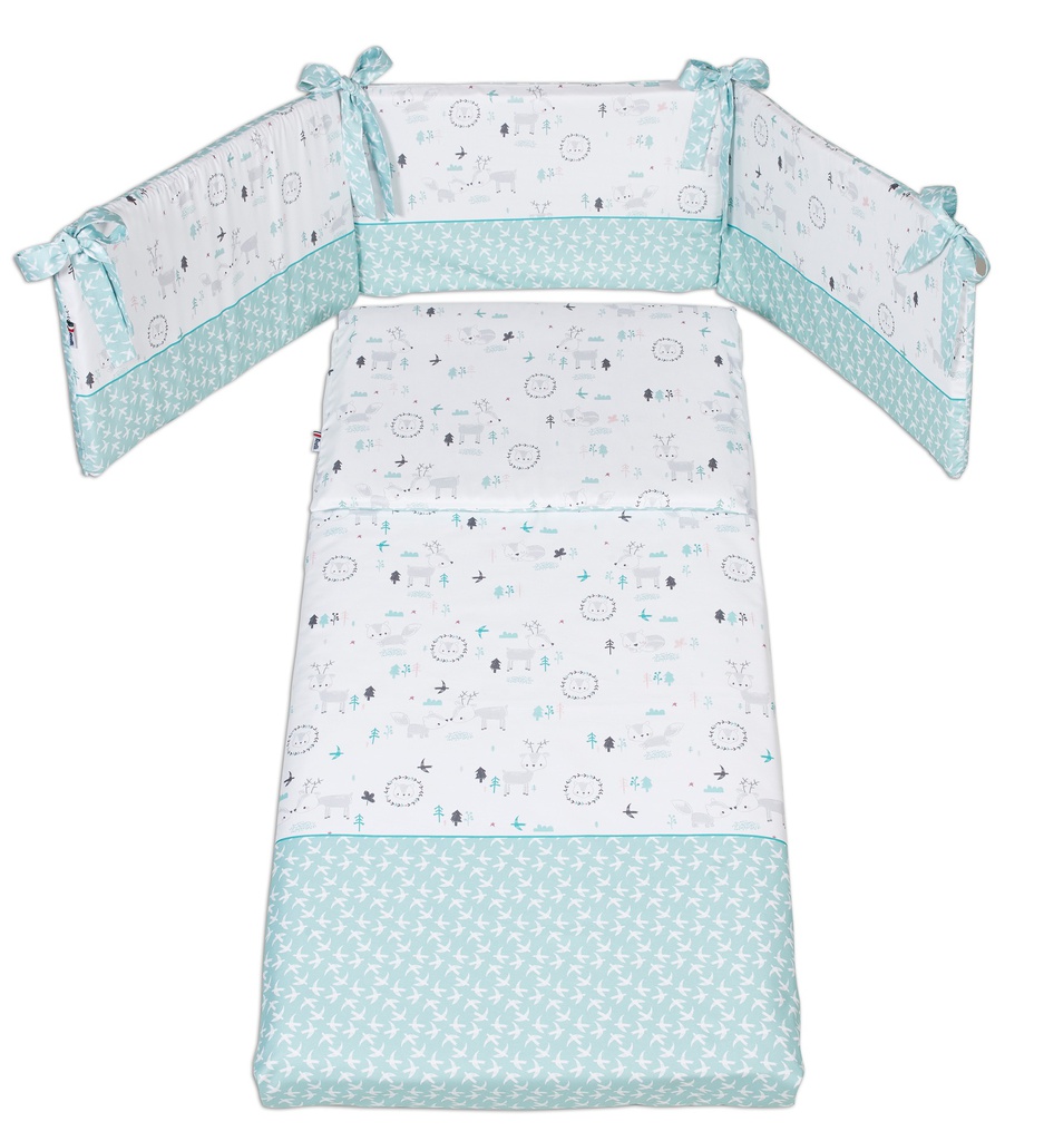 Patalynės komplektas FERETTI 5-jų dalių Quintetto MIŠKO ISTORIJOS mint