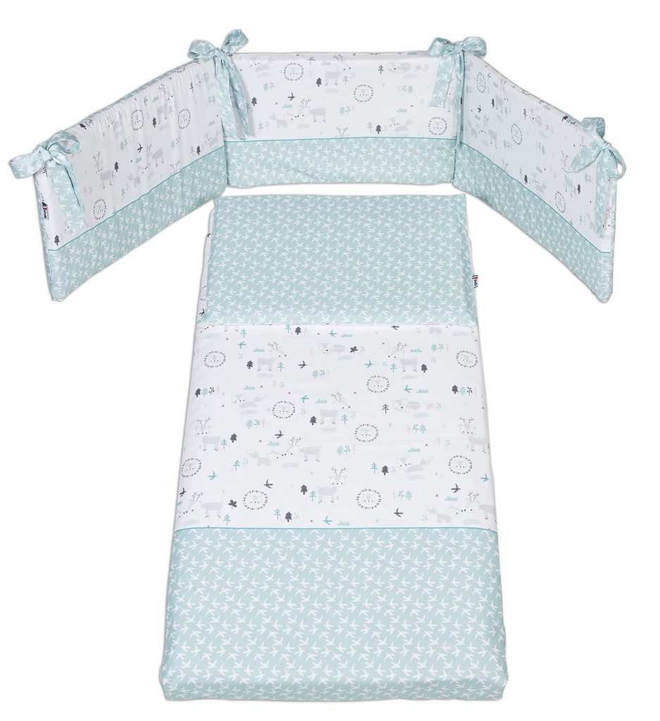 Patalynės komplektas FERETTI 5-jų dalių Quintetto MIŠKO ISTORIJOS mint