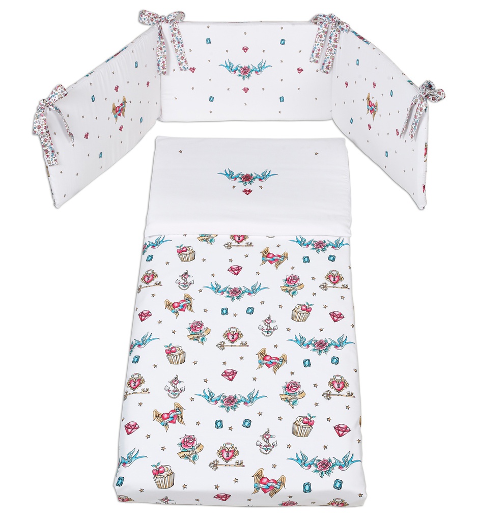 Patalynės komplektas FERETTI 5-jų dalių Quintetto MOM and DAD old scool