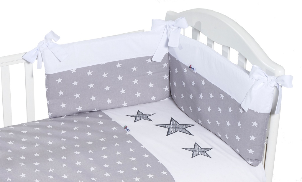 Patalynės komplektas FERETTI 5-jų dalių Quintetto Žvaigždės pilkas