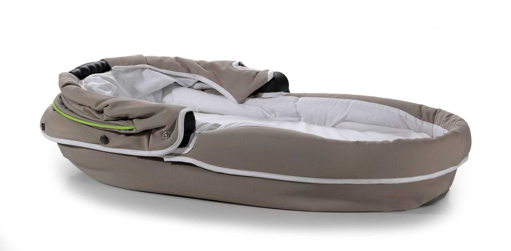 Vežimėlis Racer GT Limette/Weiss Tupfen 2-in1 (sulakstomas kietas lopšys)