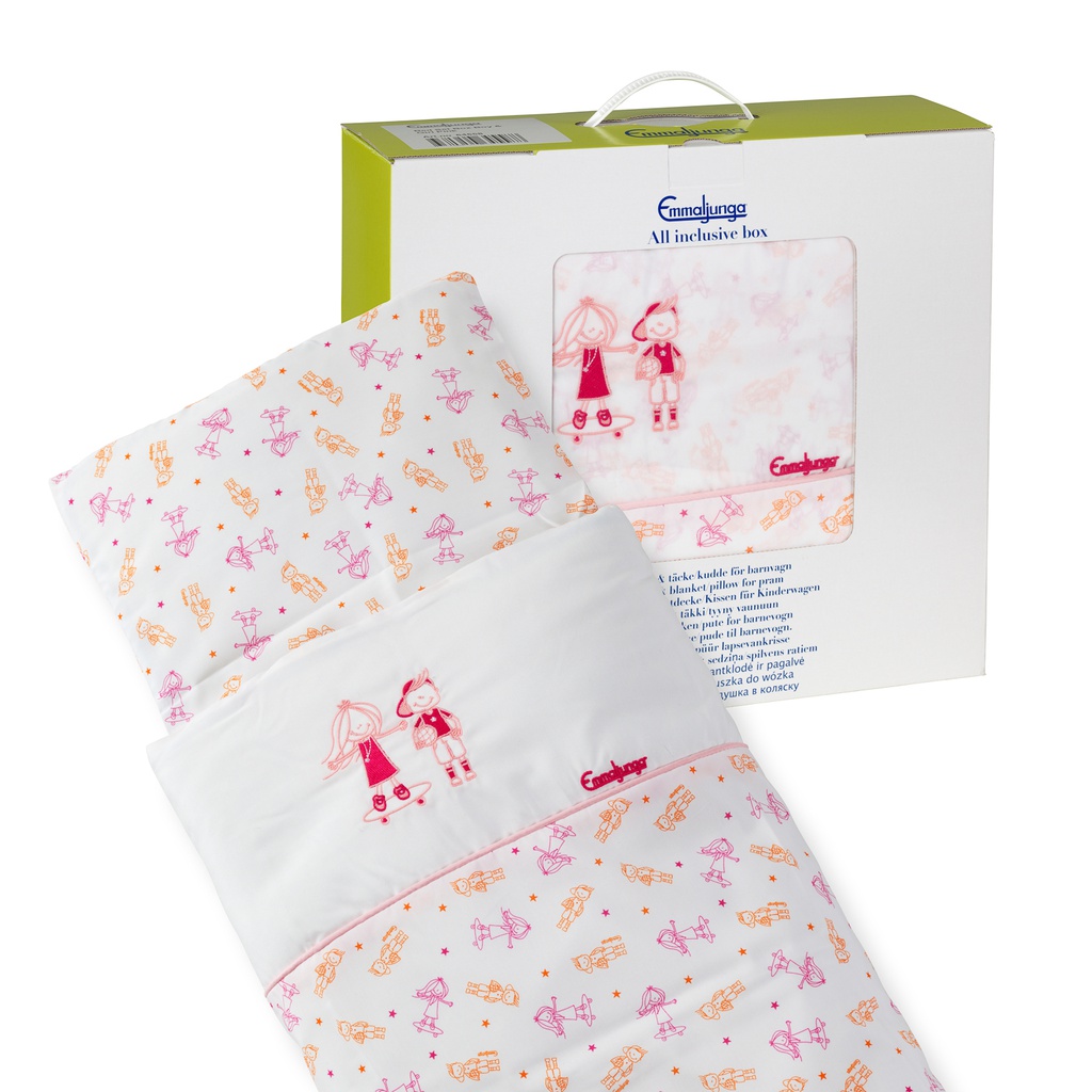Patalynės komplektas Emmaljunga Boy &amp; Girl Pink (5 dalys)