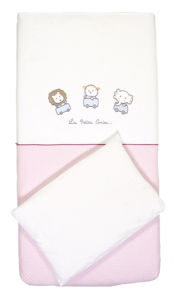 Patalynės komplektas FERETTI 3-jų dalių Trio AMICI ROŽINIS