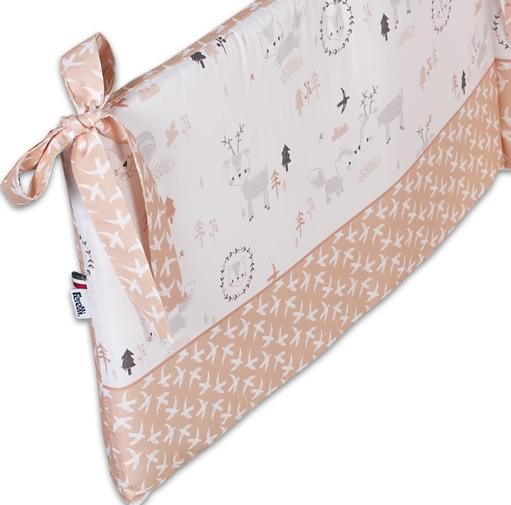 Patalynės komplektas FERETTI 5-jų dalių Quintetto MIŠKO ISTORIJOS salmone