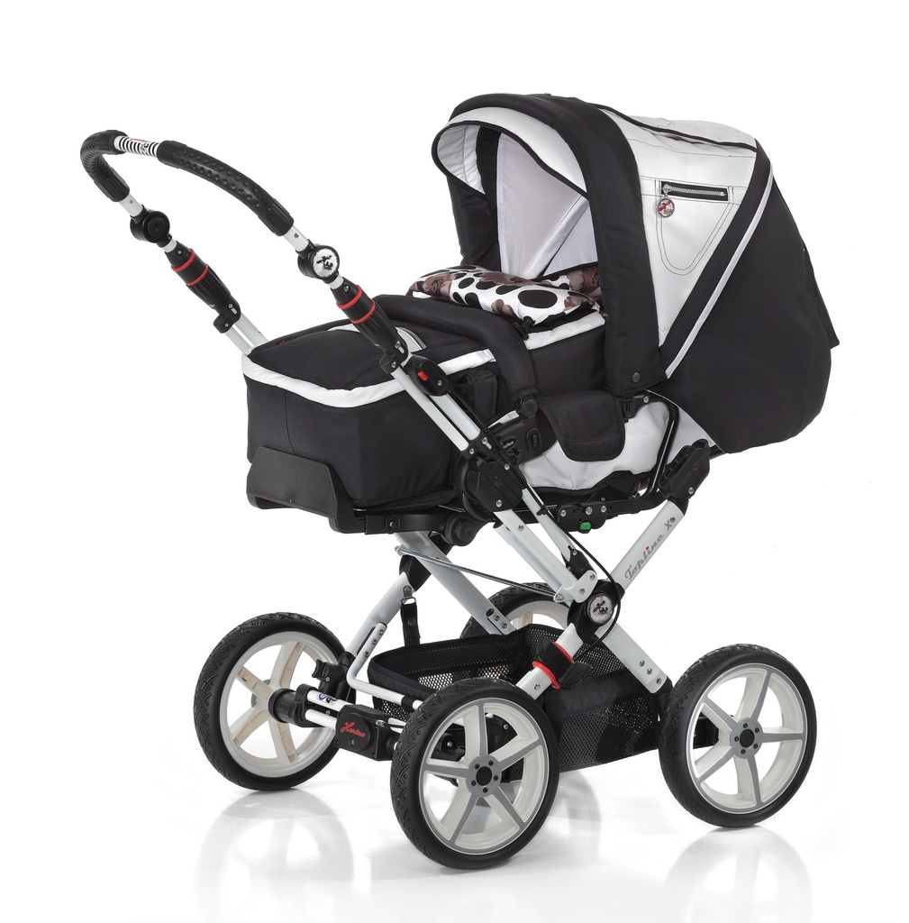 Vežimėlis HARTAN Topline X Nougat Tupfenblume 2-in-1 (sulakstomas kietas lopšys)